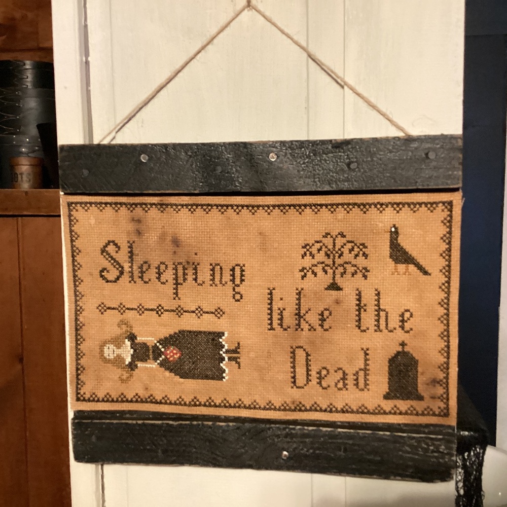 PRIMITIVE GRUNGY GOTH WITCH SAMPLER HANDMADE OOAK